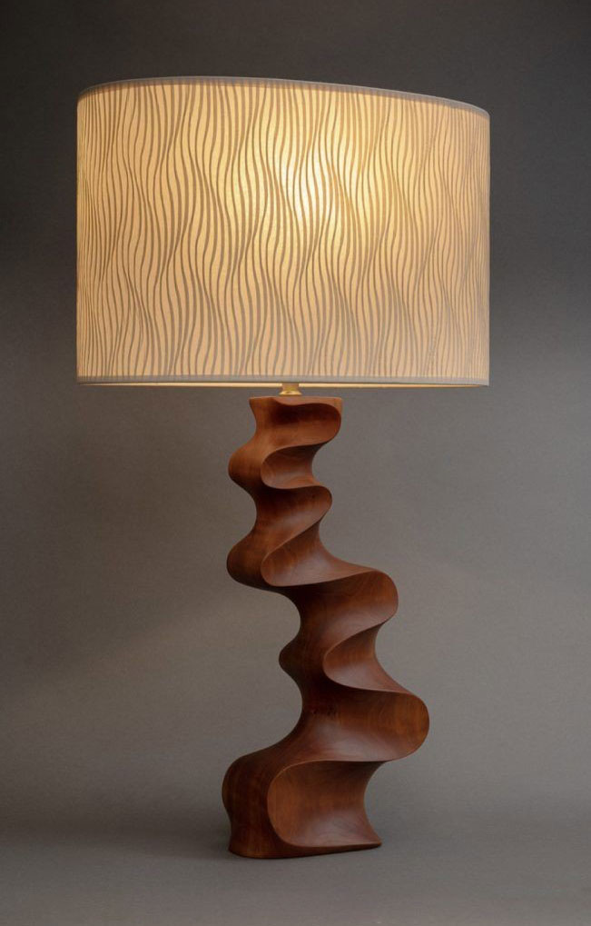 Wooden dining table set with modern orange round pendant lamp